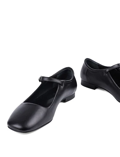 Женские балетки Мэри Джейн Attizzare кожаные черные - фото 2 - Miraton