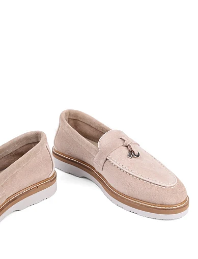 Женские слиперы Attizzare велюровые бежевые - фото 2 - Miraton