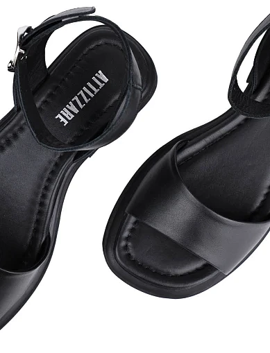 Жіночі сандалі Attizzare шкіряні чорні (G306 1233) - фото 5 - Miraton