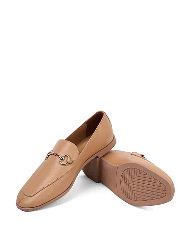 Жіночі сліпери Attizzare шкіряні бежеві (343-01) - фото 2 - Miraton