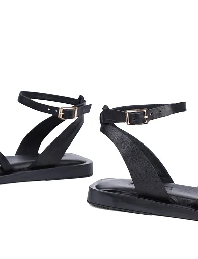 Женские сандалии Attizzare кожаные черные - фото 2 - Miraton