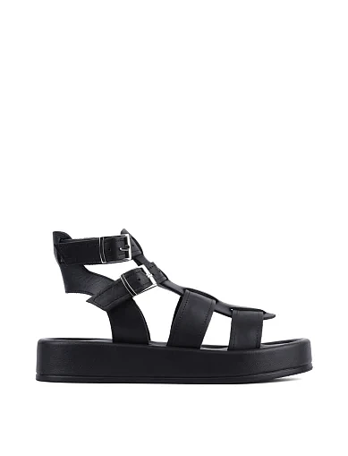 Женские сандалии Attizzare кожаные черные - фото 1 - Miraton