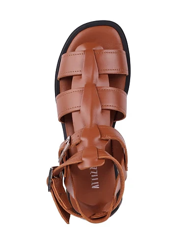 Женские сандалии Attizzare кожаные коричневые - фото 5 - Miraton