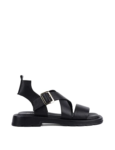Женские сандалии Attizzare кожаные черные - фото 1 - Miraton