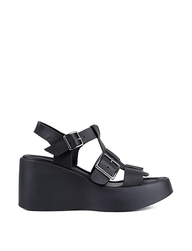 Жіночі босоніжки Attizzare шкіряні чорні (608-301024) - фото 1 - Miraton