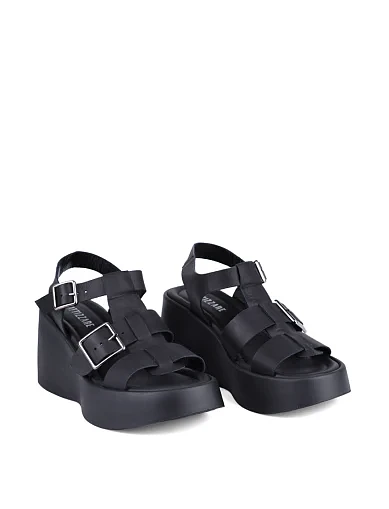 Жіночі босоніжки Attizzare шкіряні чорні (608-301024) - фото 3 - Miraton