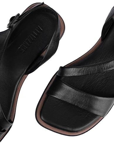 Женские сандалии Attizzare кожаные черные - фото 5 - Miraton