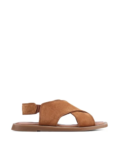 Женские сандалии Attizzare велюровые коричневые - фото 1 - Miraton
