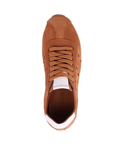 Женские кроссовки Attizzare велюровые коричневые - фото 5 - Miraton