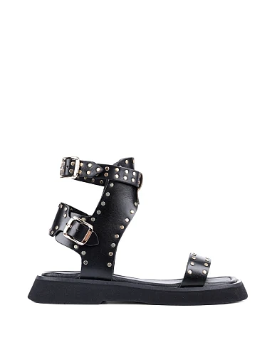 Женские сандалии Attizzare кожаные черные - фото 1 - Miraton