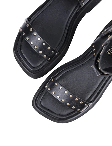 Женские сандалии Attizzare кожаные черные - фото 5 - Miraton