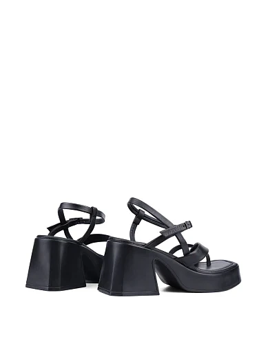 Жіночі босоніжки Attizzare шкіряні чорні (M-311) - фото 4 - Miraton