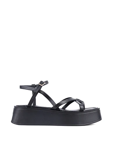 Жіночі босоніжки Attizzare шкіряні чорні (M-55ВЛ25) - фото 1 - Miraton