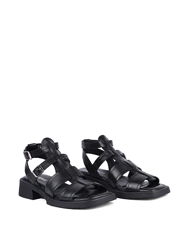 Жіночі сандалі Attizzare шкіряні чорні (0430-765) - фото 3 - Miraton