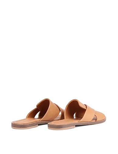 Женские шлепанцы Attizzare кожаные коричневые - фото 4 - Miraton