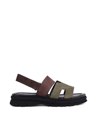 Женские сандалии Attizzare велюровые коричневые - фото 1 - Miraton