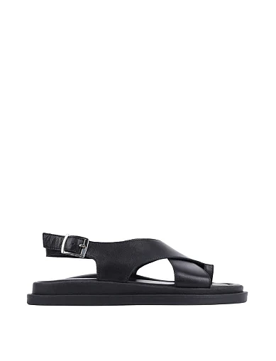 Женские сандалии Attizzare кожаные черные - фото 1 - Miraton