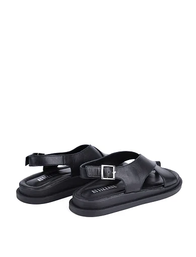 Женские сандалии Attizzare кожаные черные - фото 4 - Miraton