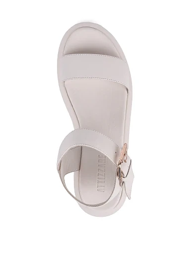 Женские сандалии Attizzare кожаные рисового цвета - фото 5 - Miraton