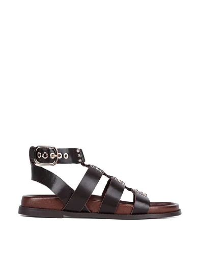 Женские сандалии INUOVO кожаные коричневые - фото 2 - Miraton