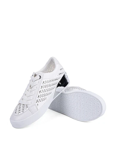 Женские кеды DKNY кожаные белые - фото 2 - Miraton