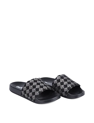 Женские шлепанцы DKNY тканевые черные - фото 3 - Miraton