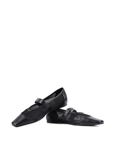 Женские балетки Мэри Джейн Vagabond кожаные черные - фото 2 - Miraton