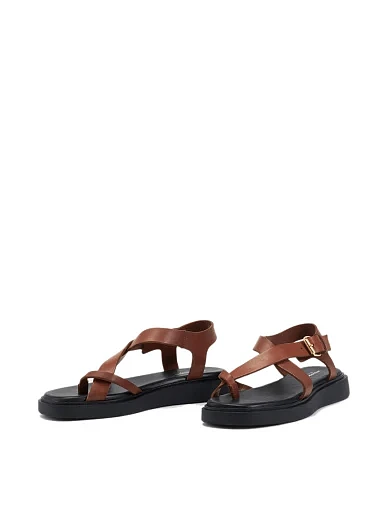 Женские сандалии Vagabond Connie кожаные коричневые - фото 2 - Miraton