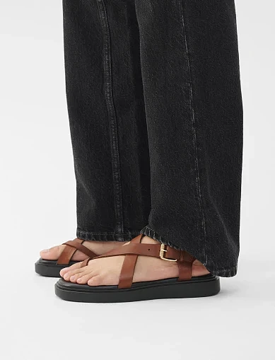 Женские сандалии Vagabond Connie кожаные коричневые - фото 6 - Miraton