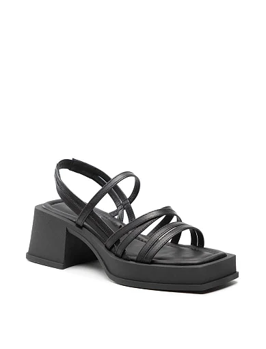 Женские босоножки Vagabond Hennie кожаные черные - фото 3 - Miraton