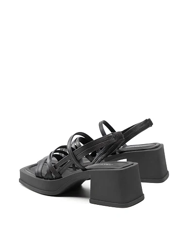 Женские босоножки Vagabond Hennie кожаные черные - фото 4 - Miraton