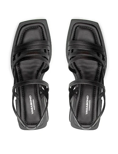 Женские босоножки Vagabond Hennie кожаные черные - фото 6 - Miraton