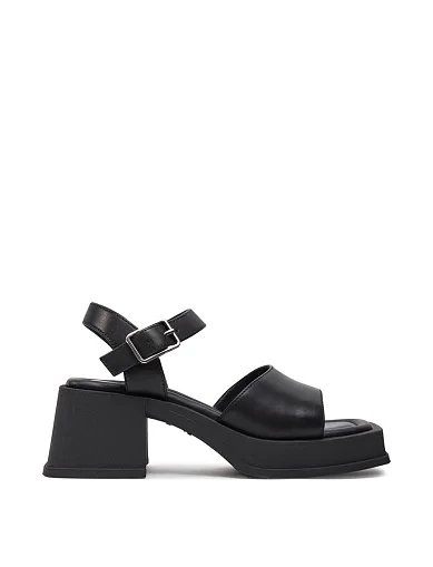 Женские босоножки Vagabond Hennie кожаные черные - фото 2 - Miraton