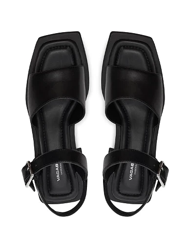 Женские босоножки Vagabond Hennie кожаные черные - фото 5 - Miraton