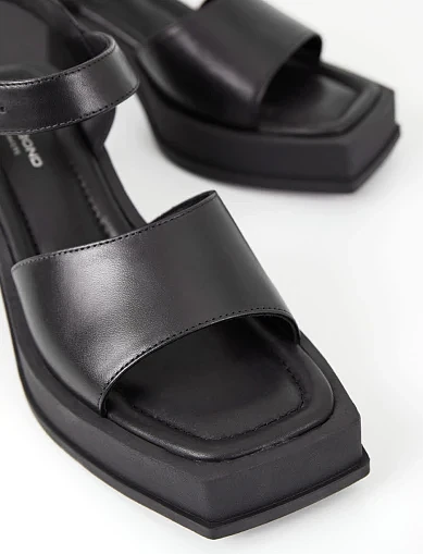 Женские босоножки Vagabond Hennie кожаные черные - фото 7 - Miraton