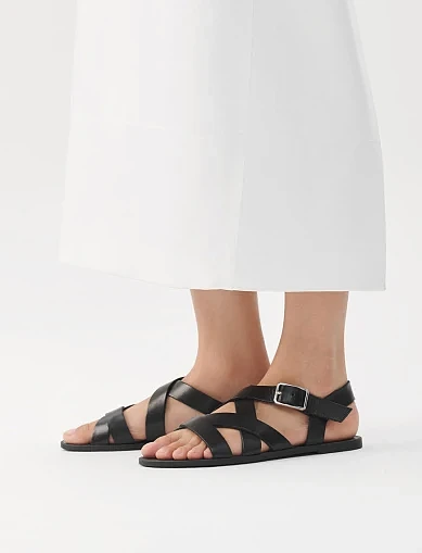 Женские сандалии Vagabond кожаные черные - фото 1 - Miraton