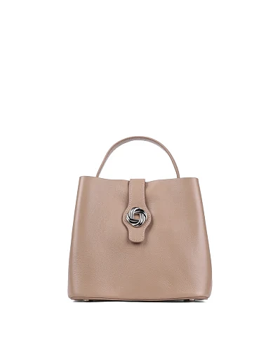 Женская сумка тоут MIRATON кожаная бежевая - фото 1 - Miraton