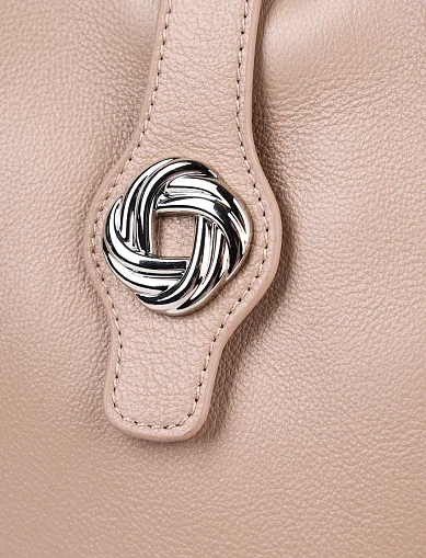 Женская сумка тоут MIRATON кожаная бежевая - фото 4 - Miraton