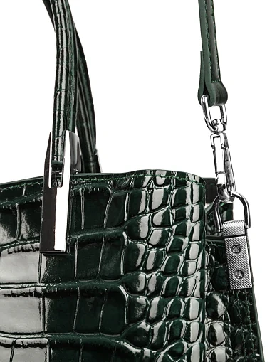 Жіноча сумка MIRATON шкіряна зелена(9815-1) - фото 5 - Miraton