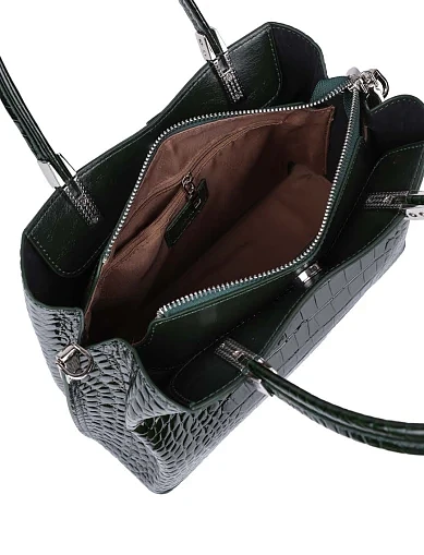 Жіноча сумка MIRATON шкіряна зелена(9815-1) - фото 6 - Miraton