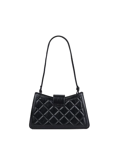 Женская сумка через плечо MIRATON кожаная черная - фото 4 - Miraton