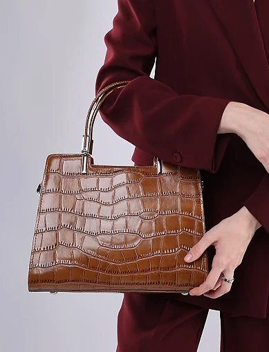 Жіноча сумка тоут MIRATON шкіряна кемел(8820-1) - фото 2 - Miraton