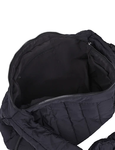 Женская сумка хобо MIRATON тканевая черная - фото 5 - Miraton