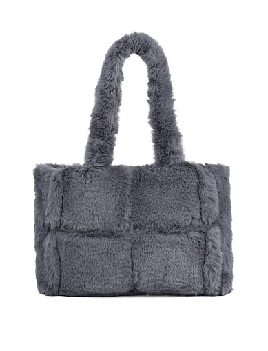 Жіноча сумка тоут MIRATON з хутра сіра(902/1) - фото 1 - Miraton