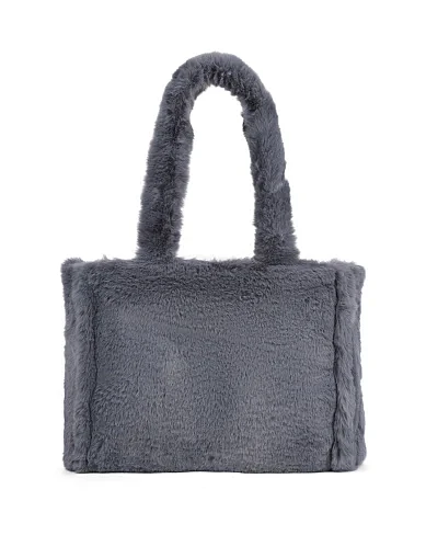 Жіноча сумка тоут MIRATON з хутра сіра(902/1) - фото 4 - Miraton