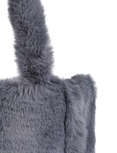 Жіноча сумка тоут MIRATON з хутра сіра(902/1) - фото 5 - Miraton