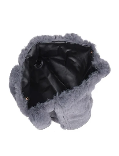 Жіноча сумка тоут MIRATON з хутра сіра(902/1) - фото 6 - Miraton