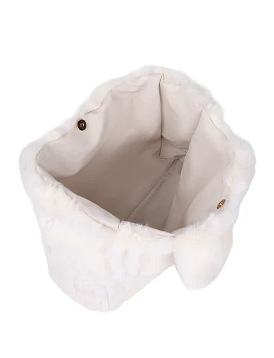 Жіноча сумка тоут MIRATON з хутра молочного кольору(902/2) - фото 5 - Miraton