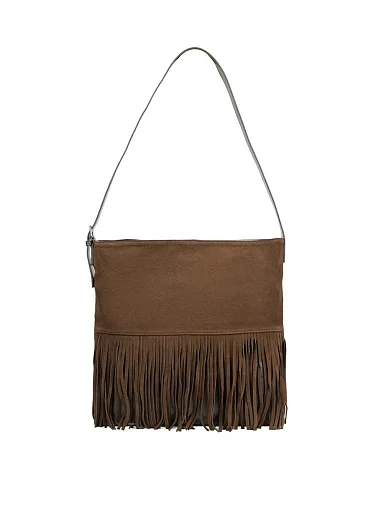 Женская сумка хобо MIRATON замшевая зеленая - фото 6 - Miraton