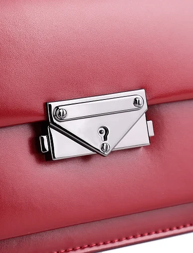 Женская сумка кросс-боди MIRATON кожаная бордовая - фото 5 - Miraton